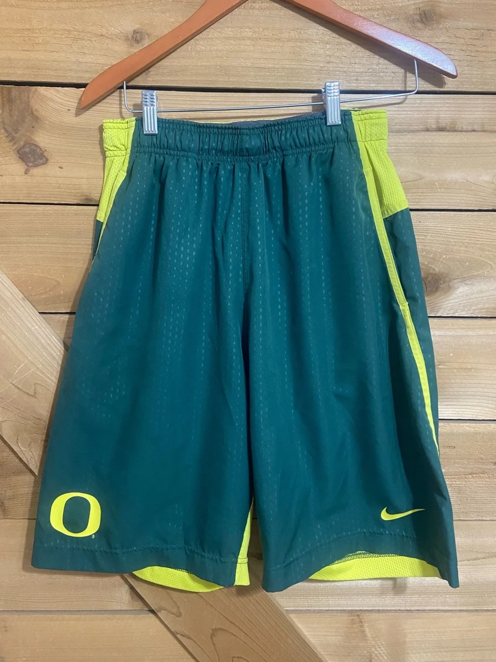 Nike Green & Yellow Oregon Ducks Athletic Shorts